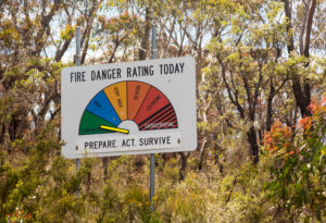 Fire Danger Sign Low Moderate Australia