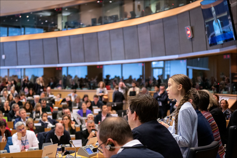 Greta Thunberg at the European Parliament