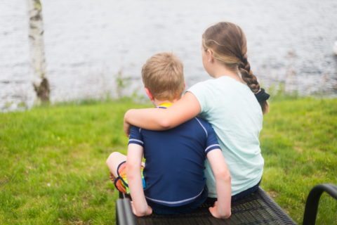 Young people looking after one another